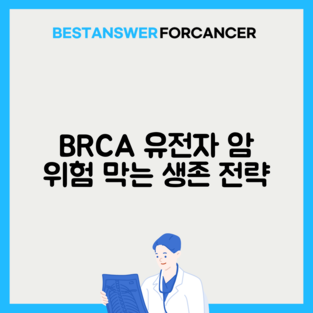 BRCA 유전자 변이 보유자를 위한 예방 전략
