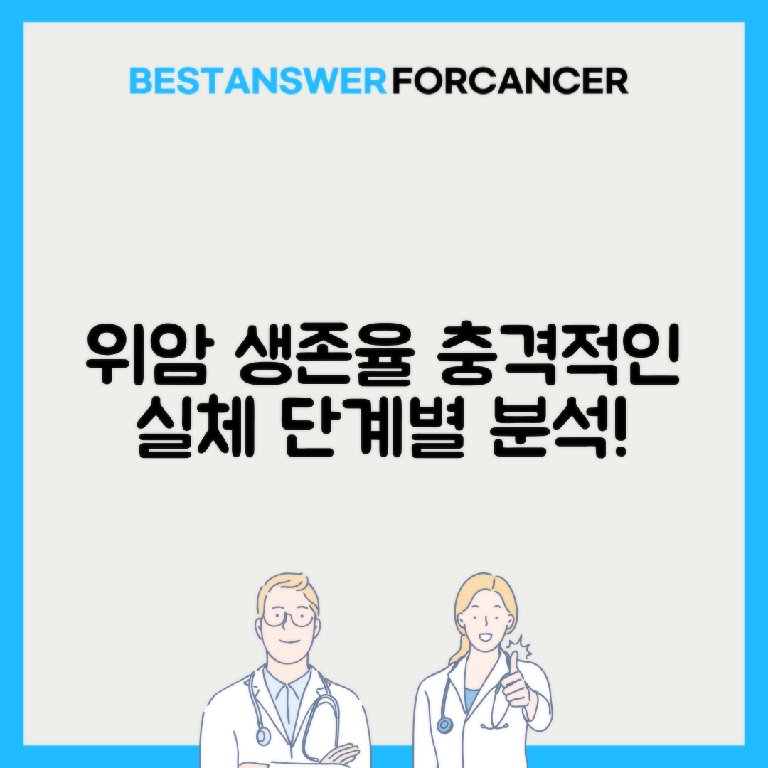 위암 1기 2기 3기 4기 생존율 완전분석